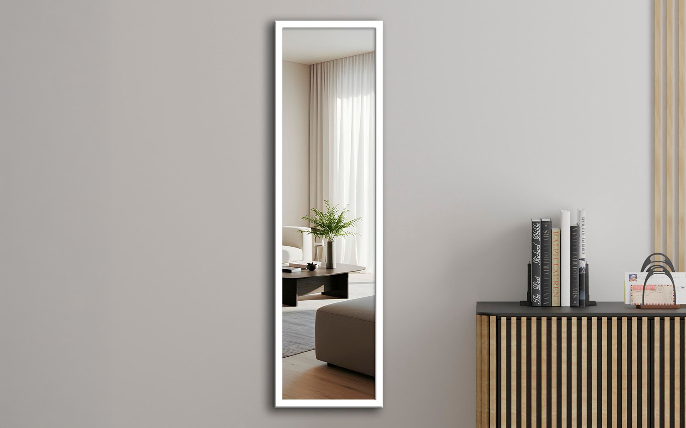 Mirror 35/125 cm Cheval 125, white  1
